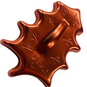 Leaf-Shaped Copper Tone Aluminum Cookie Cutter Baking